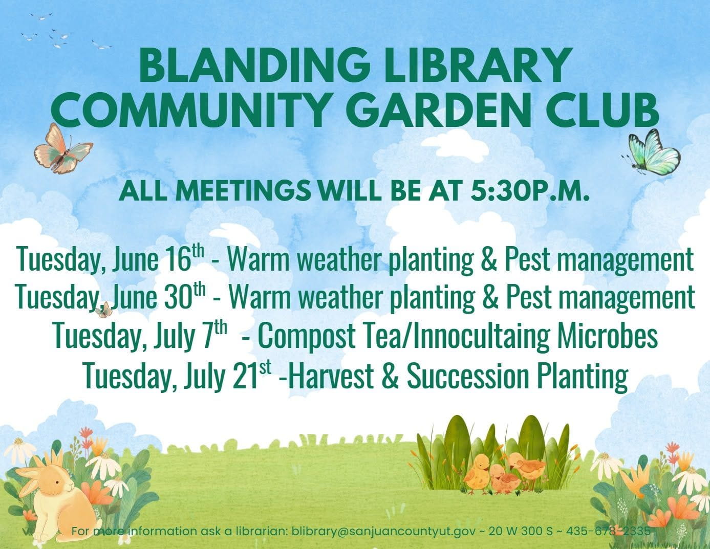 Warm Weather planting & Pest management