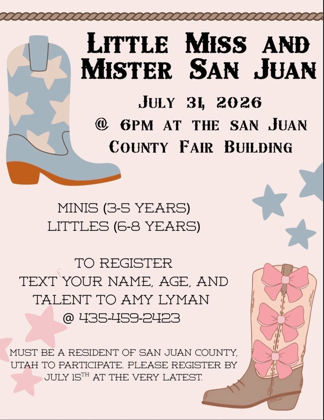 San Juan County Fair Little Miss and Mister San Juan