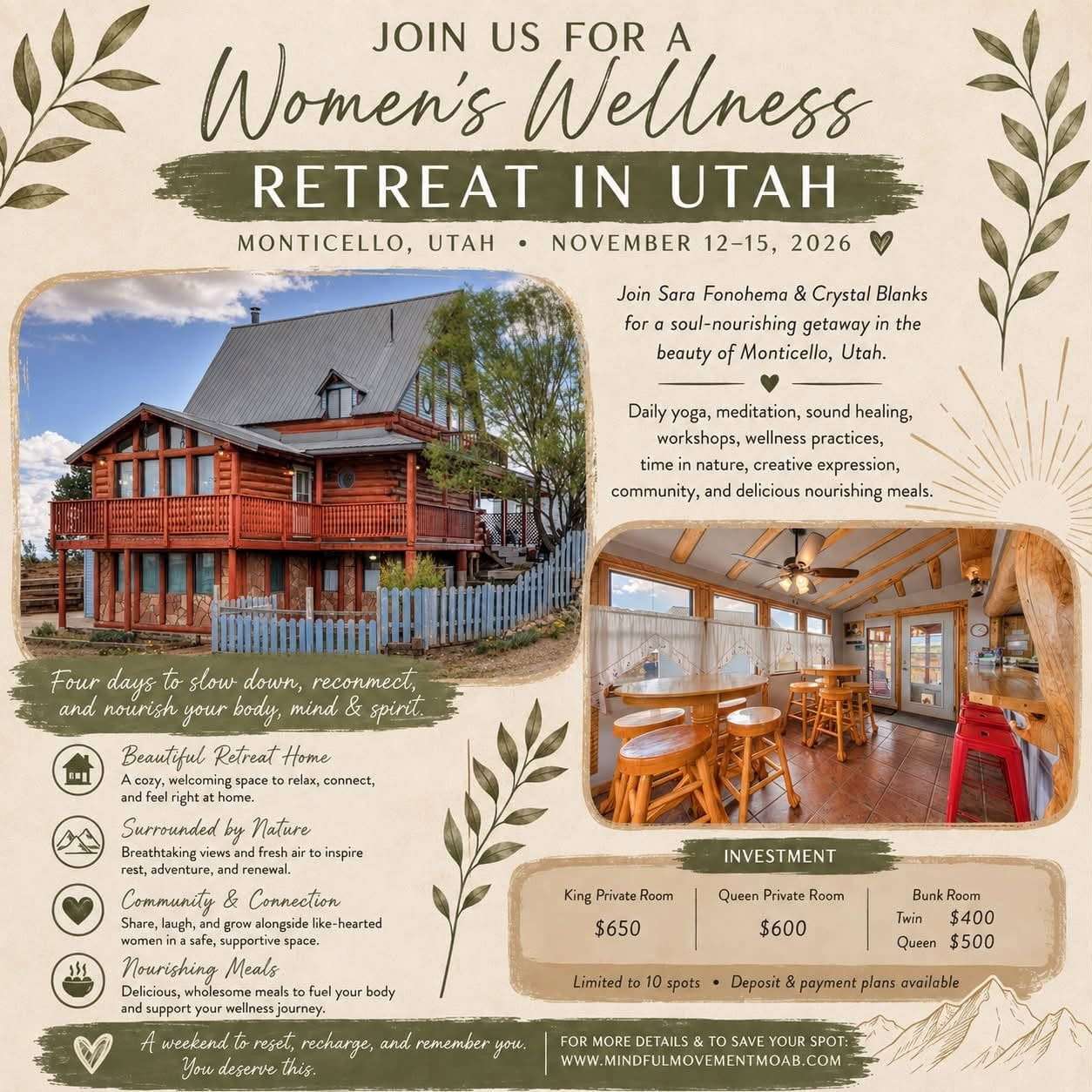 womens wellness retreat in utah