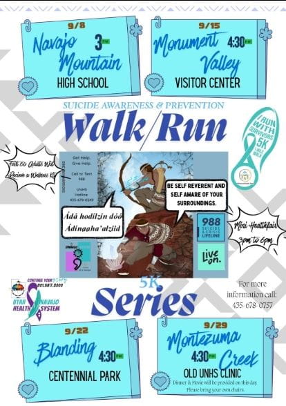 Walk Run suicide Prevention in Montezuma Creek