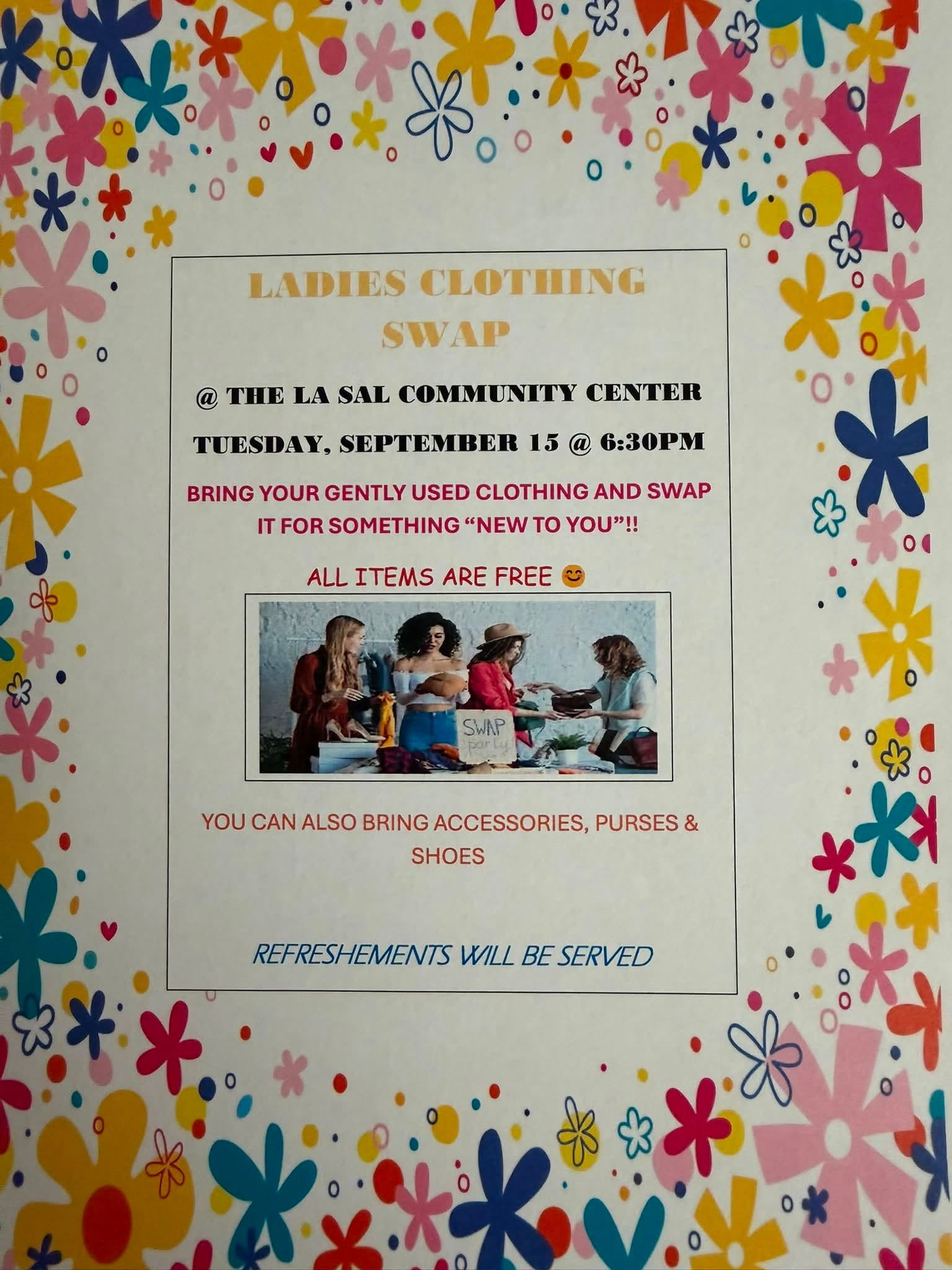 Clothing swap at La Sal Community Center