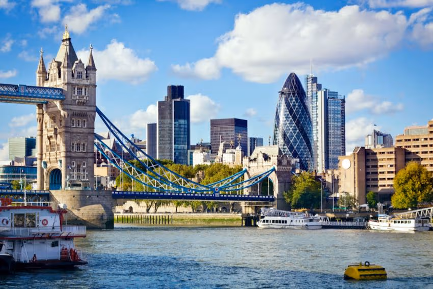 London's skyline with Tower Bridge