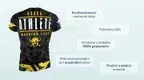 #1 - Infografika - Športové tričko Elite Athlete s maskáčovým motívom a veľkým nápisom a logom