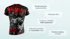 #1 - Infografika - Športové tričko Viking s motívom medveďa v škandinávskom lese a výrazným červeným nápisom