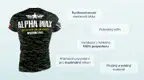 #1 - Infografika - Športové tričko Alpha Max s vojenským navy motívom na zadnej strane podľa US army
