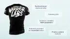 #1 - Infografika - Športové tričko Warrior Labs v čiernej farbe a výrazným nadpisom v bielej farbe cz
