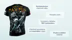 #1 - Infografika - Športové tričko Maximus s motívom gladiátora súťažiaci v koloseu počas antických hier