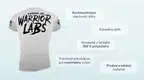 #1 - Infografika - Športové tričko Warrior Labs v bielej farbe a výrazným nadpisom na chrbte