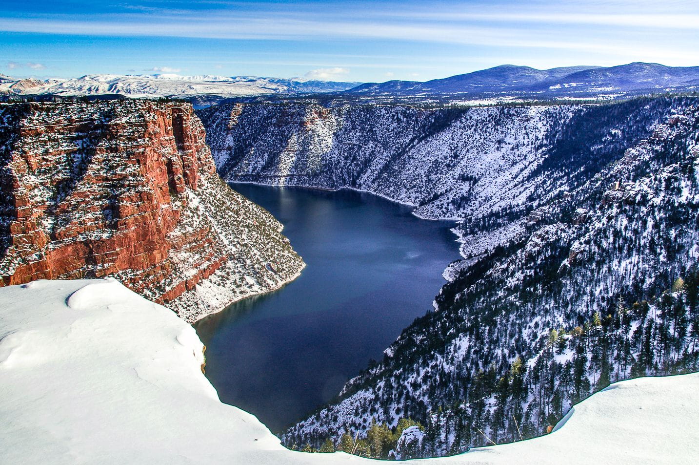 Red Canyon Overlook winter at Flaming Gorge