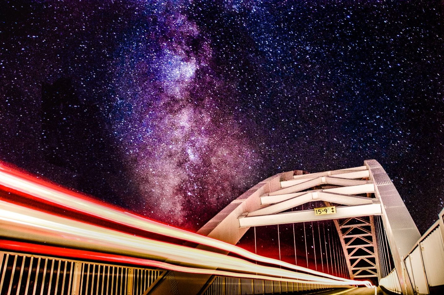 Milky Way over Cart Creek Bridge - Flaming Gorge Utah