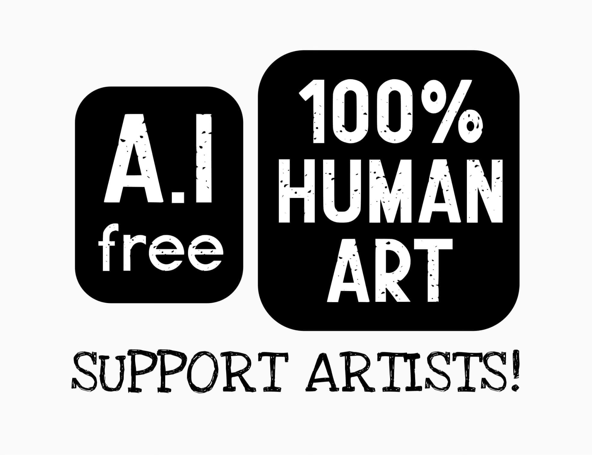 A.I free. 100% hunab art.