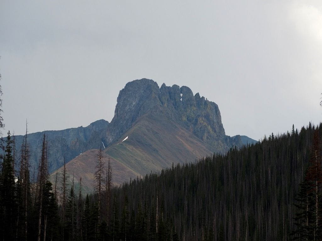 The Nokhu Crags are an Imposing Landmark of the Trail