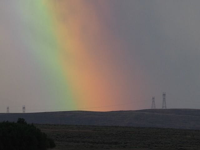 Massive rainbow on the plains north of Walden, CO