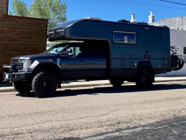 Large overlander parked in Walden waiting to head out