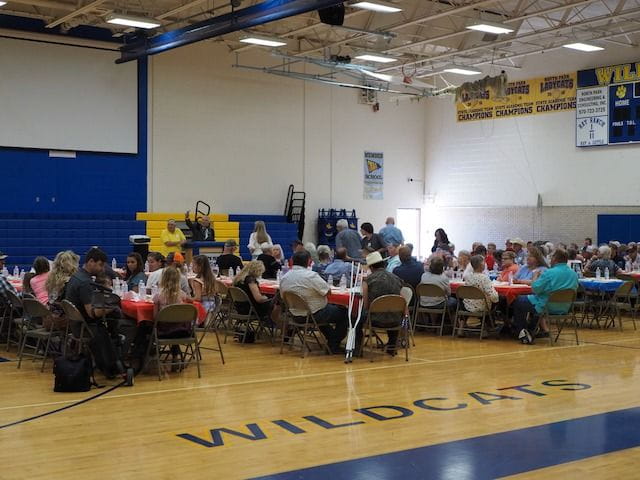 Descendents of the honored families gather for dinner at the High School Gym for "Old Timers"