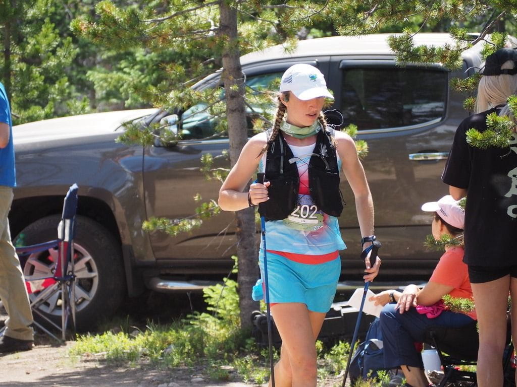 Runners hit their checkpoints in good time along the course.