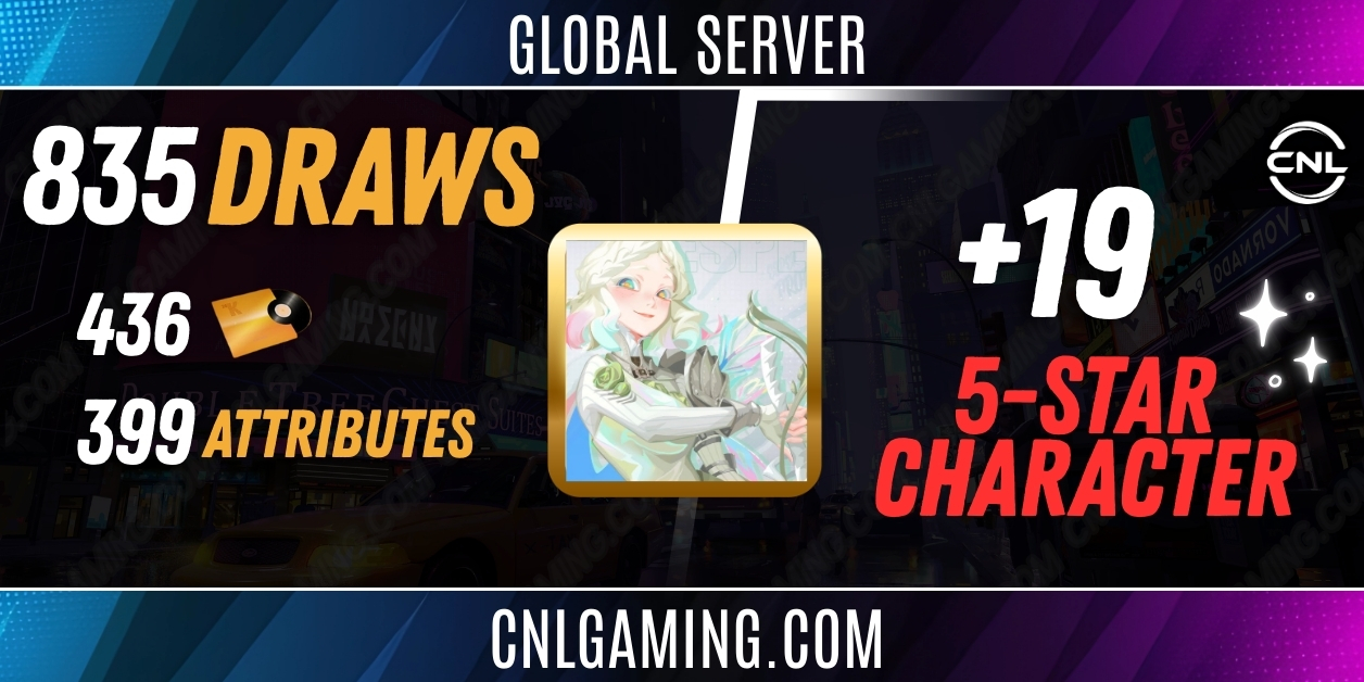 Global | Anna + 835 Draws (436 Gold + 399 Attributes) + 19 Random 5 stars - ALL Platform