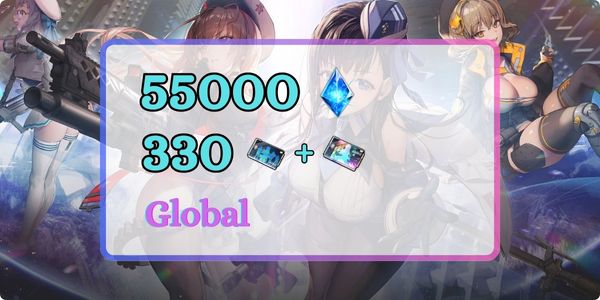 [Global Server] 6 Ngẫu nhiên SSR | 55000+ Kim cương + 330 Tổng cộng phiếu recruitment