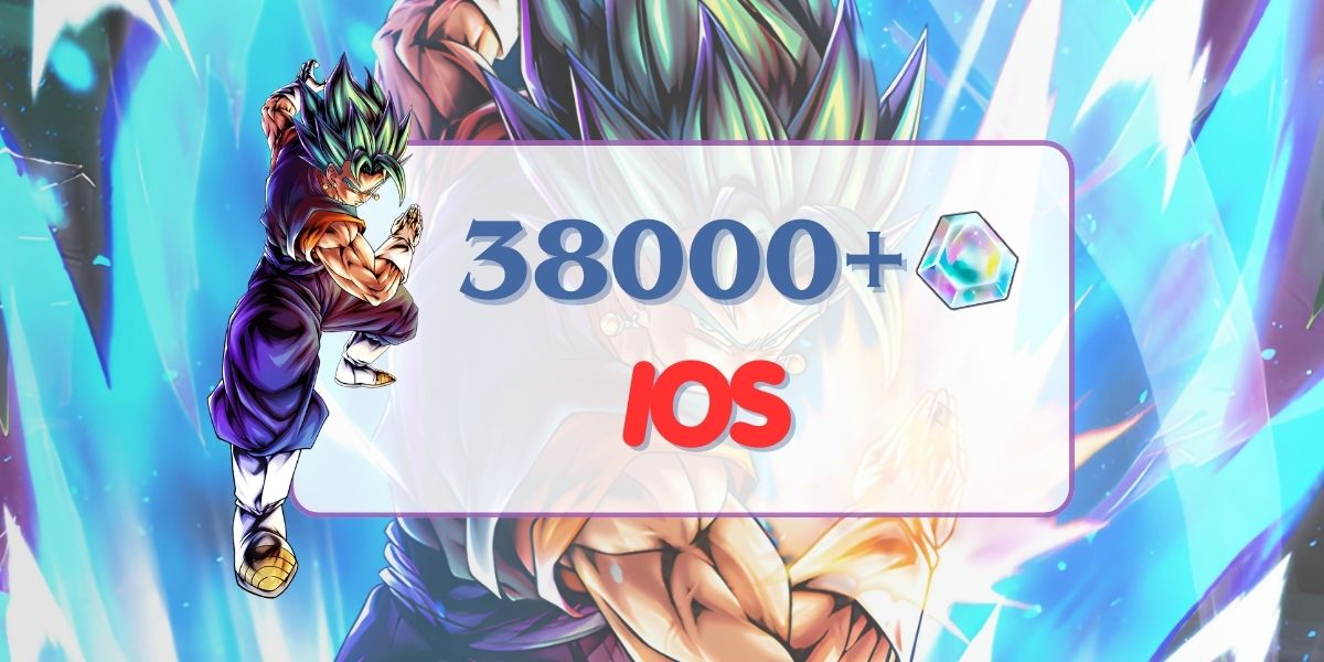 IOS UL Super Saiyan God SS Vegito Blue + 38000 Chrono Crystal + 0-5 LF aleatório