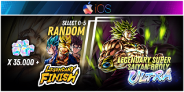 IOS Global UL Legendary Super Saiyan Broly + 35000 Chrono Crystal + 0-5 random LF