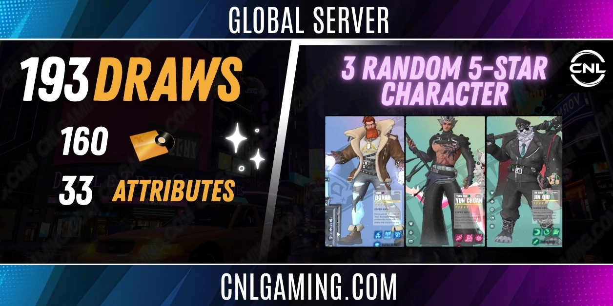 Global | 193 Draws (160 Gold + 33 Attributes) | 3 Random 5 stars|ALL Platform