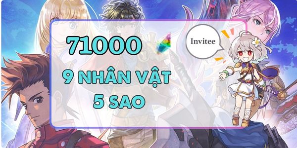 |Global| 71000 đá Chronos + Ngẫu nhiên 9 nhân vật 5 sao