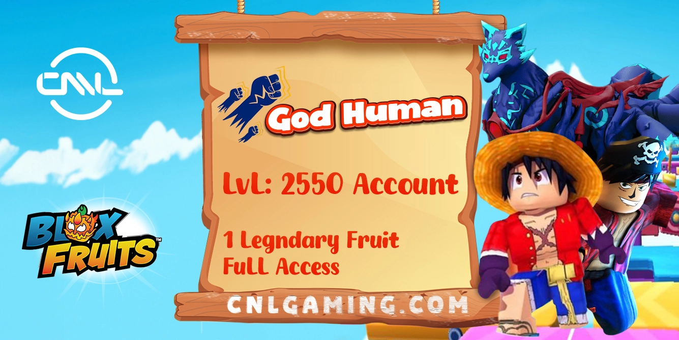 Blox Fruits | Level 2550 Account | Godhuman | 1 LEGENDARY FRUIT | Full access