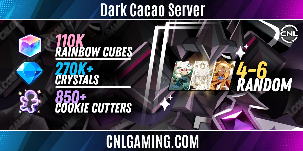 [Dark Cacao Server] 270k+ Crystals | 850+ Cookie Cutters | 4–6 Random [Ancient, Super Epic, Legendary] Cookie | 110k Rainbow Cubes