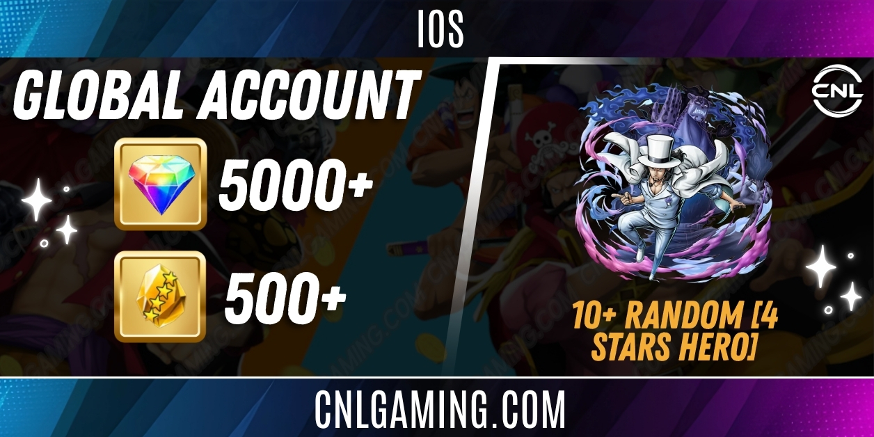 IOS [Global] 5000+ Diamonds | Rob Lucci | 500 4-star Fragment | 10+ Random 4-star Heroes
