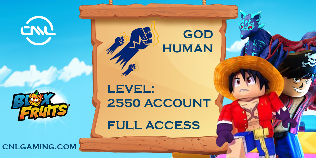 Blox Fruits | Level 2550 Account | Godhuman | Full access