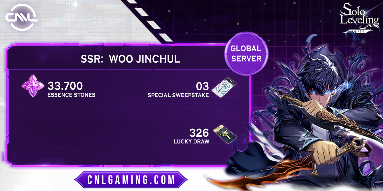 [Global]45000+Essence Stones| 340+ Lucky draw| 80+Special sweepstake+Woo Jinchul