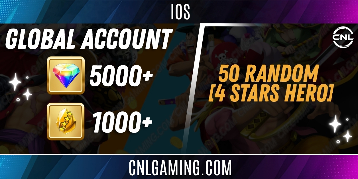 IOS [Global] 5000+ Diamonds | 1000 4-Star Fragments | 50 Random 4-Star Heroes