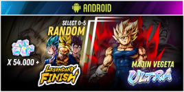 ANDROID Global UL Majin Vegeta+ 54000 Chrono Crystal + 0-5 random LL