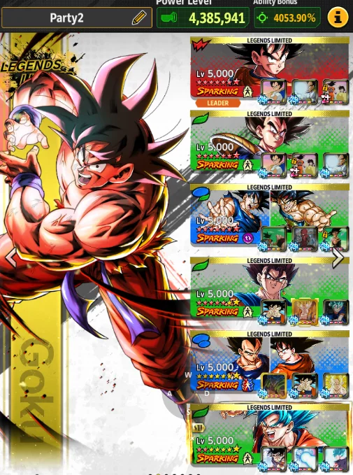 [CNL T602]Account Custom | LF Vegeta 14s + LF Goku 14s + LF Goku & Bardock 14s + LF Vegito 12s + 45 LF + Godly Equip | DBL Account