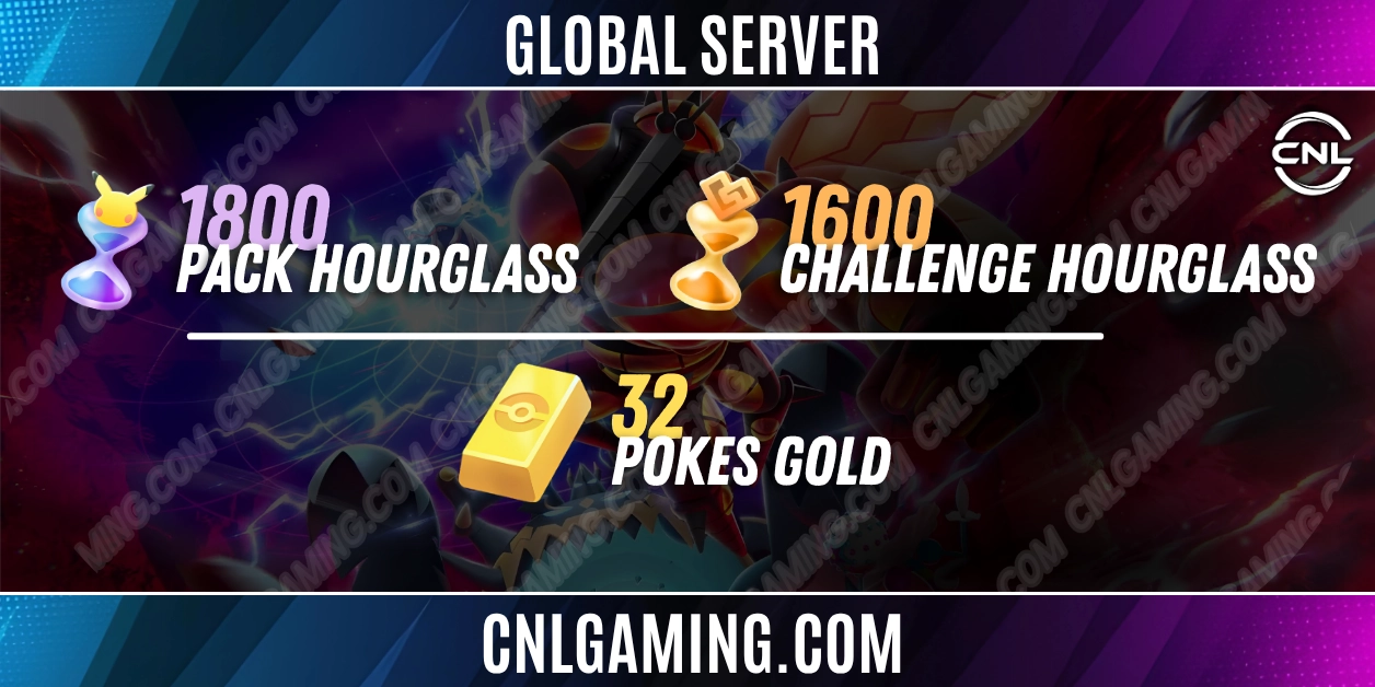 【Global】1800 Pack Hourglass|1600 Challenge Hourglass|32 pokes gold|