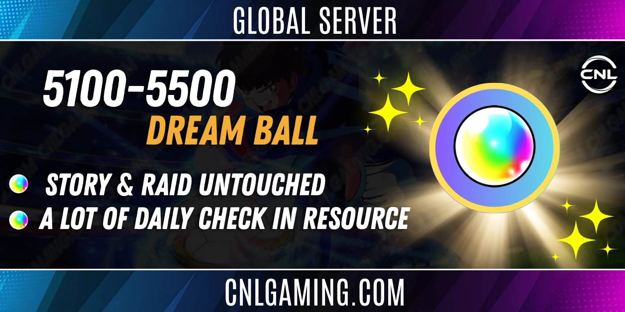 |Global| 5100 - 5500 DB + Story & Raid Untouched + A lot of daily check in resources