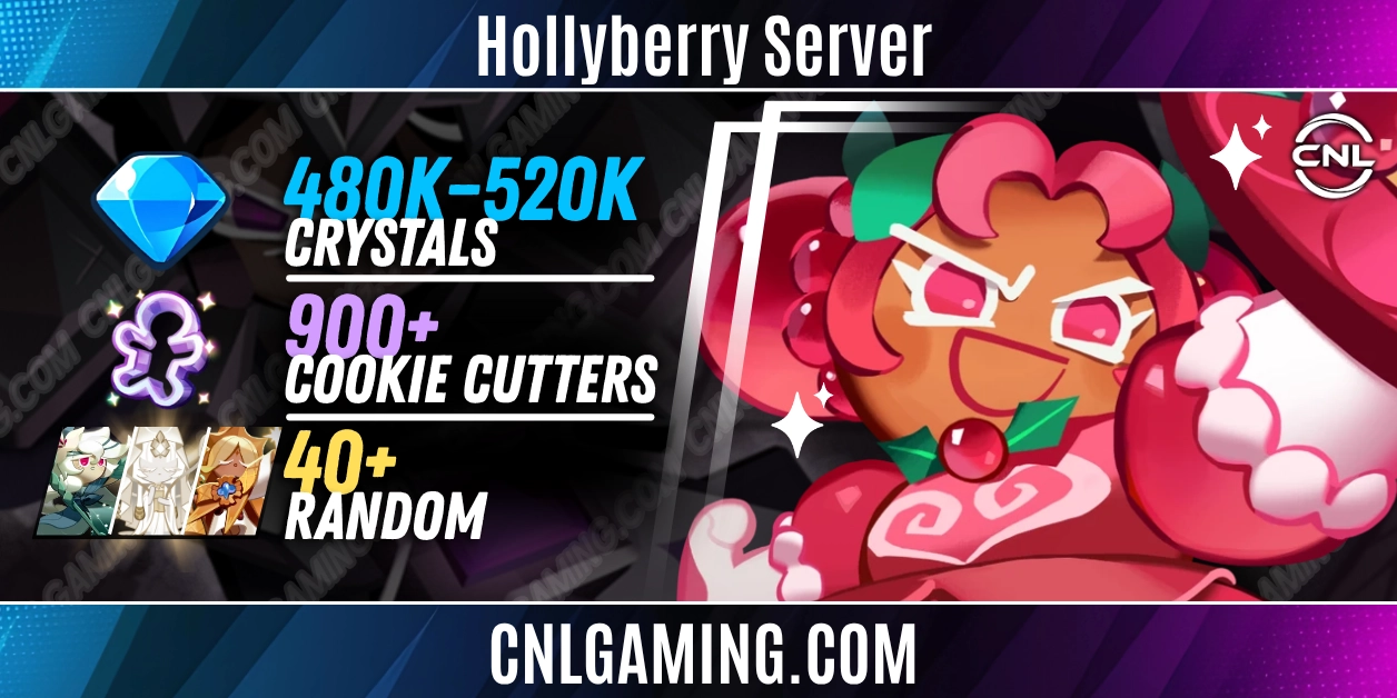 [Hollyberry Server] 480k–520k Crystals | 900+ Cookie Cutters | 40+ Random Epic Cookie