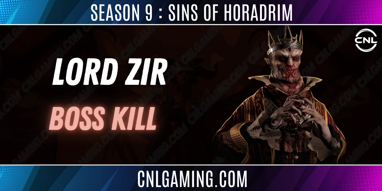 Season 9 : Sins of the Horadrim | 10x Lord Zir Boss | Torment 4 | Mat Provided
