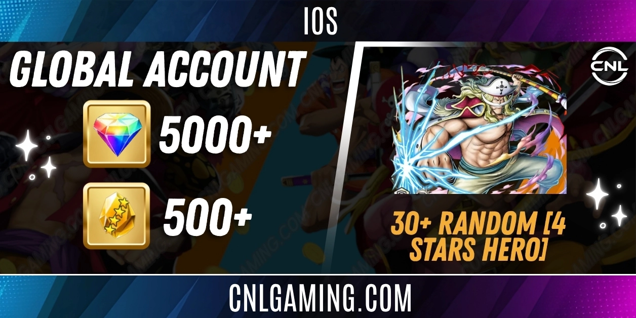 IOS [Global] 5000+ Diamonds | Whitebeard V3 | 500 4-star Fragment | 30+ Random 4-star Characters