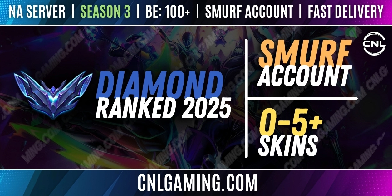 [NA][Diamond] RANKD 2025 - Season 3 | Champ: 20+ | BE: 100+ | Skins: 0-5+ | Smurf account | Fast delivery