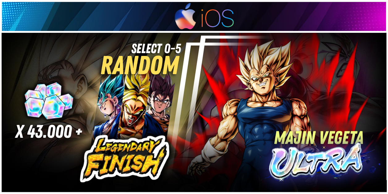 IOS Global UL Majin Vegeta+ 43000 Chrono Crystal + 0-5 random LF