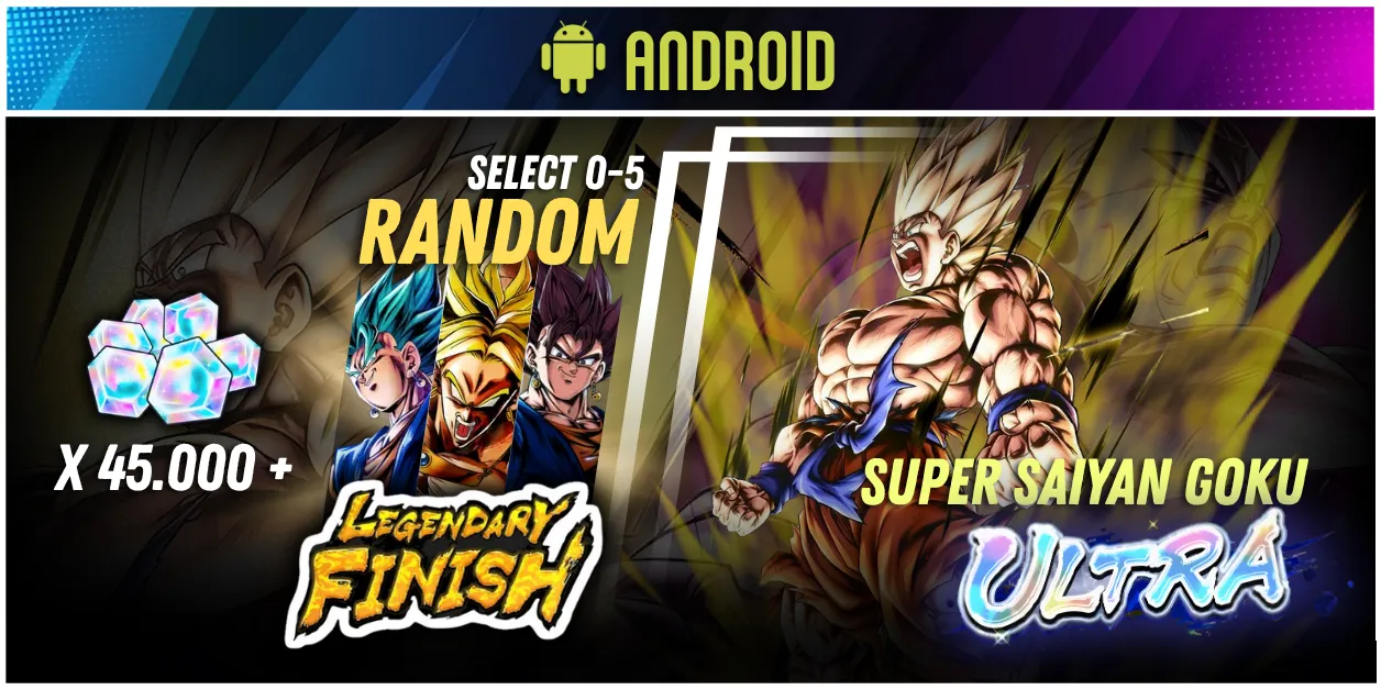 [ANDROID] Global | UL Super Saiyan Goku | 45000 Chrono Crystal | 0-5 random LF