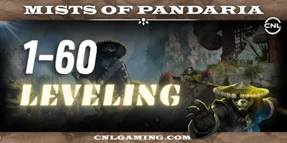 Mists of Pandaria | Leveling 1-60 | VPN + All loot/ Gold | Fast 24/7