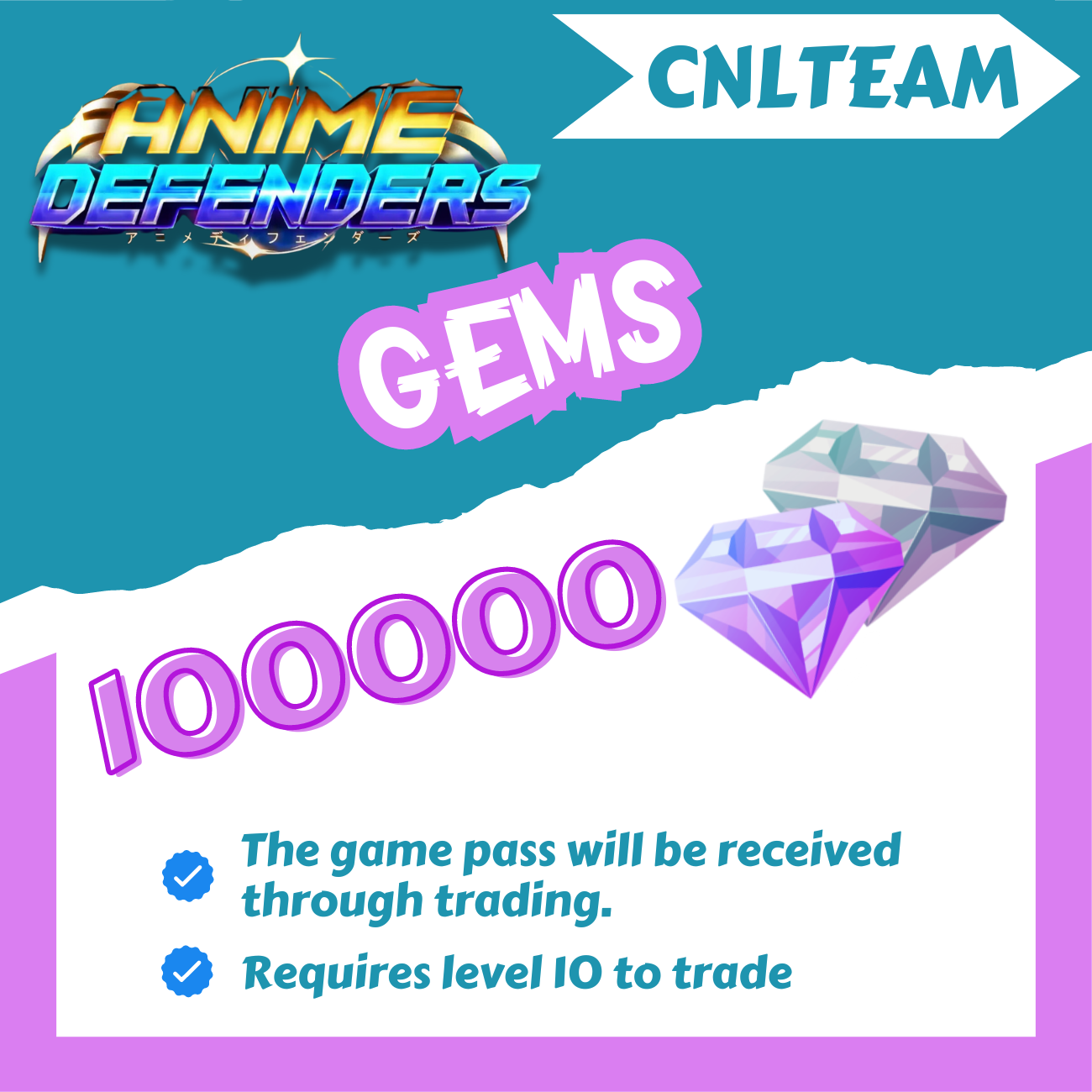 100000 - Gems