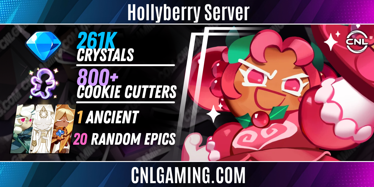 [Hollyberry Server] 261k Crystals | 800+ Cookie Cutters (Special+Magic) |1 Legendary + 20 Random Epics + 1 Ancient