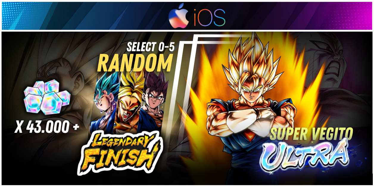 IOS Global UL Super Vegito + 43000 Chrono Crystal + 0-5 random LF