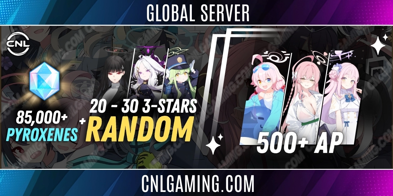 Global 20-30 Three-Stars + 85000+ Pyroxenes + 500+ AP | Mika Misono + Hoshino Swimsuit + Hanako (Swimsuit)