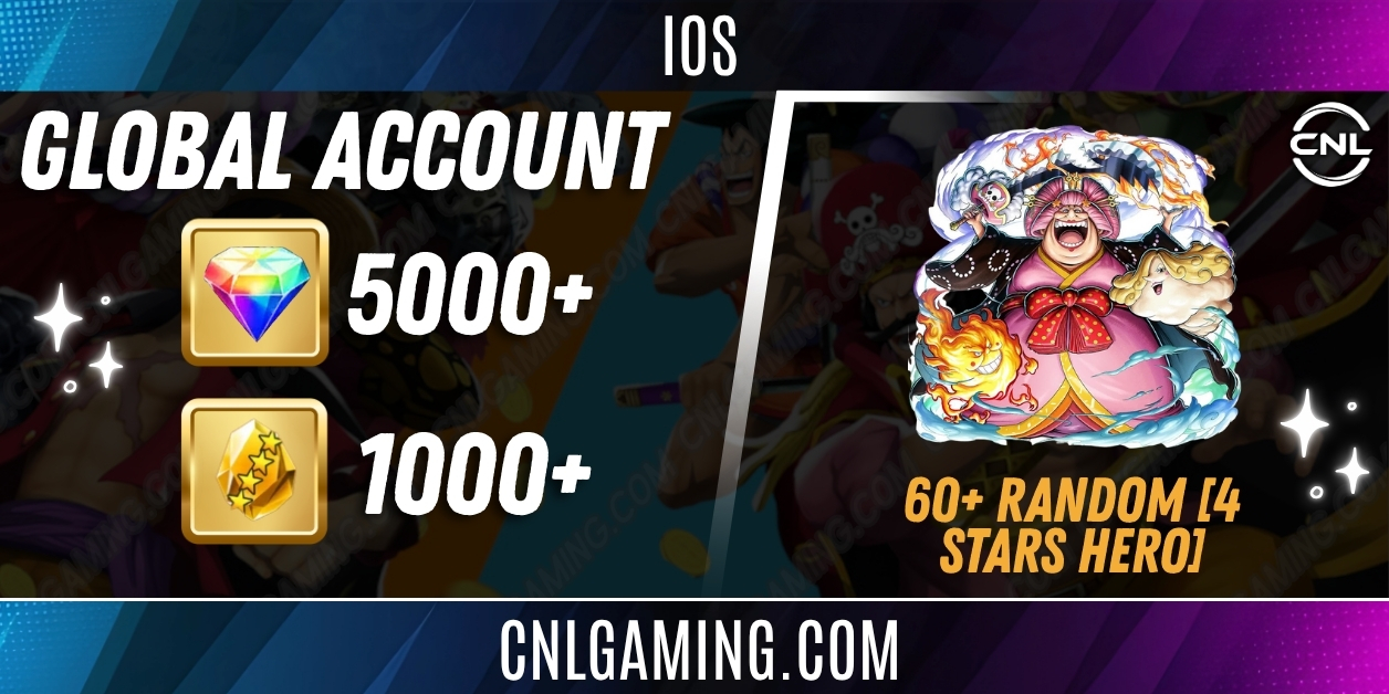 IOS [Global] 5000+ Diamonds | Big Mom V3 | 1000 4-star Fragment | 60+ Random 4-star Characters