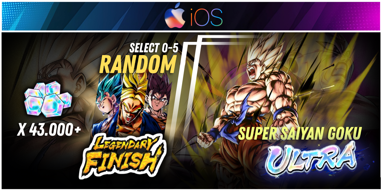 IOS Global UL Super Saiyan Goku+ 43000 Chrono Crystal + 0-5 random LF