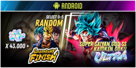 ANDROID Global UL Super Saiyan God SS Kaioken Goku + 43000 Chrono Crystal + 0-5 random LF